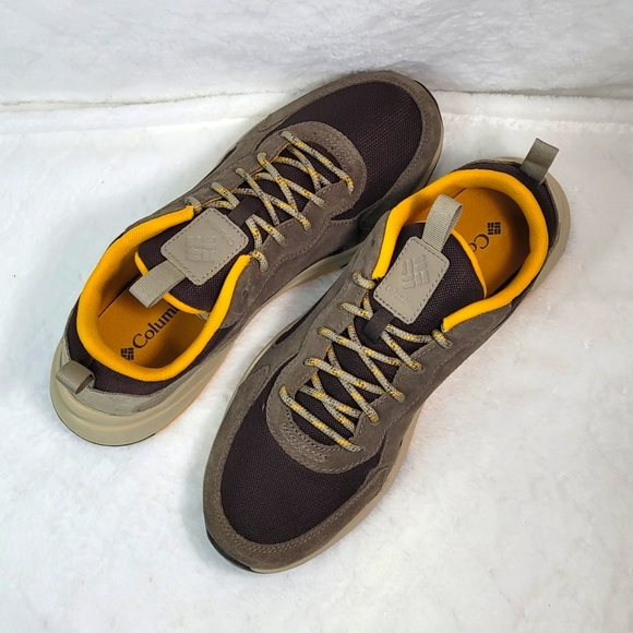 Columbia Mens Pivot Mid Waterproof Hiking Shoe Dark Grey Yellow Size 10 - Picture 6 of 11